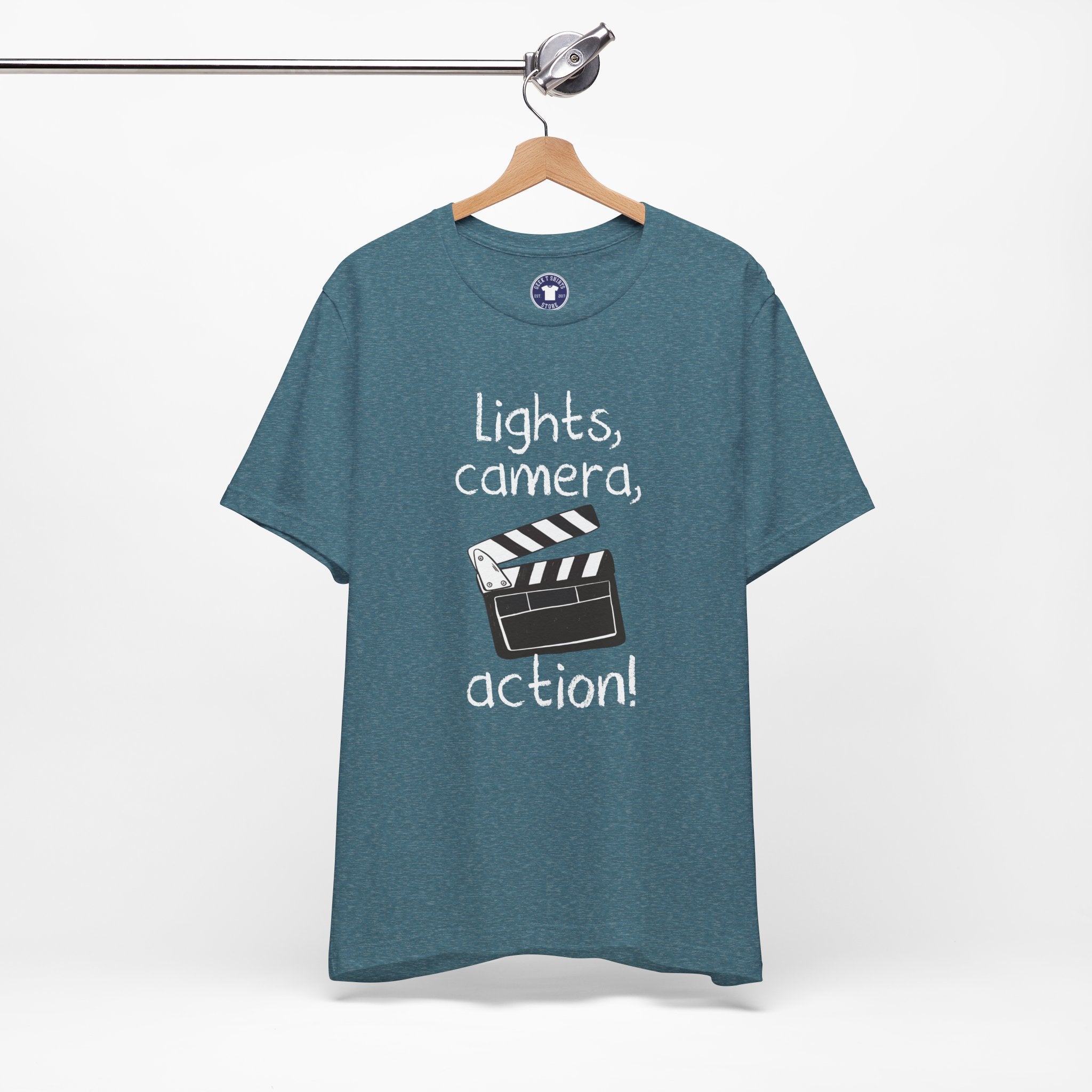 Lights Camera Action - Premium Unisex Crewneck T-Shirt