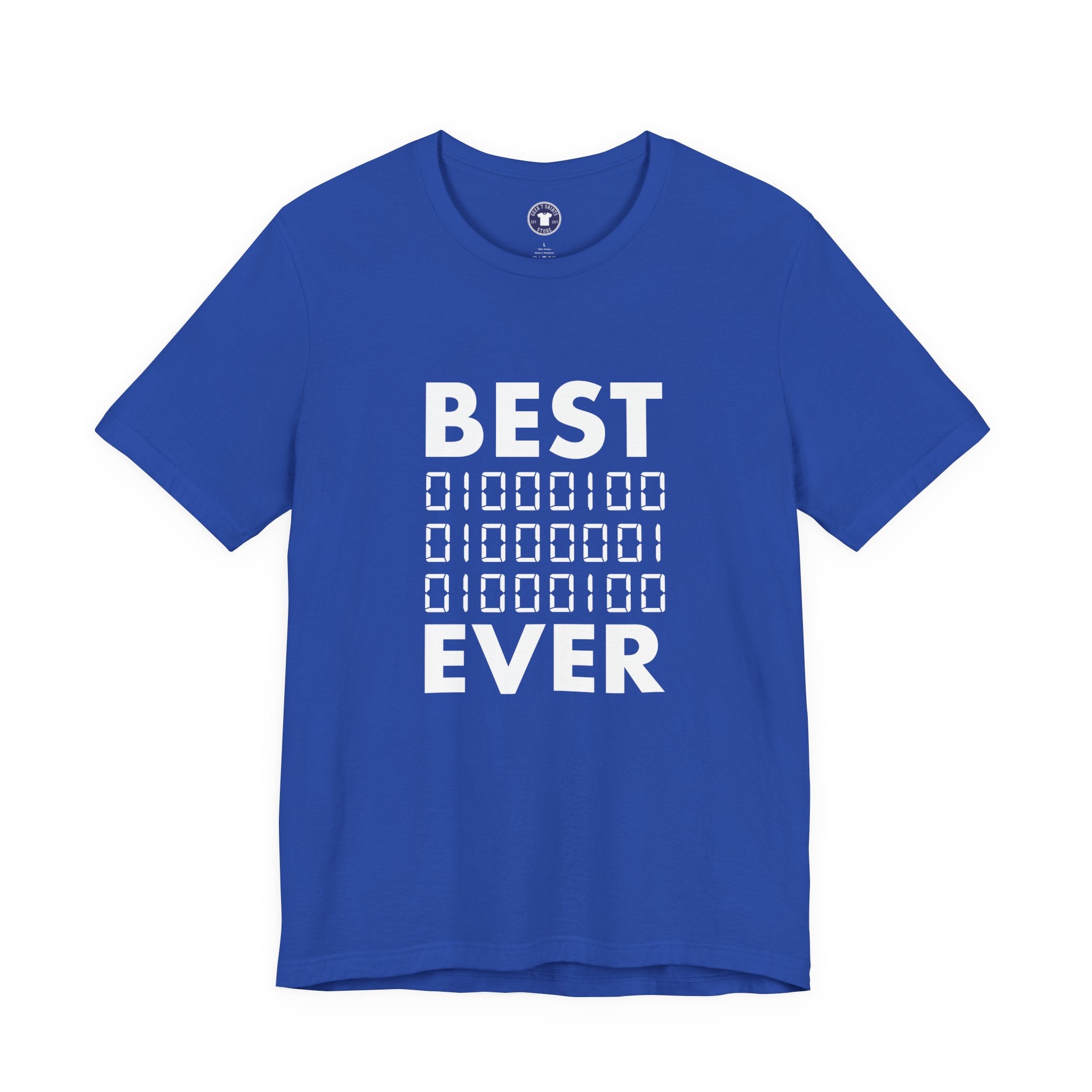 Best Dad Ever In Binary Code - Premium Unisex Crewneck T-Shirt