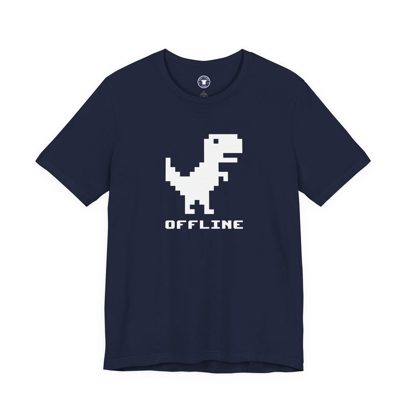Offline - Pixelated Dinosaur Error Message - Premium Unisex Crewneck T-Shirt