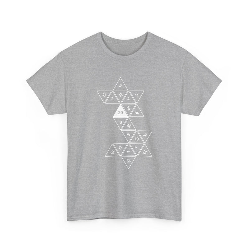 20 Sided Roll Playing Die - Regular Unisex Crewneck T-Shirt