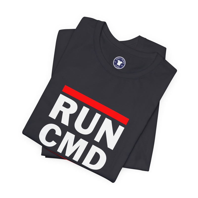 Run CMD C - IT Shirt - Funny Coder Shirt - MS-Dos - Premium Unisex Crewneck T-shirt