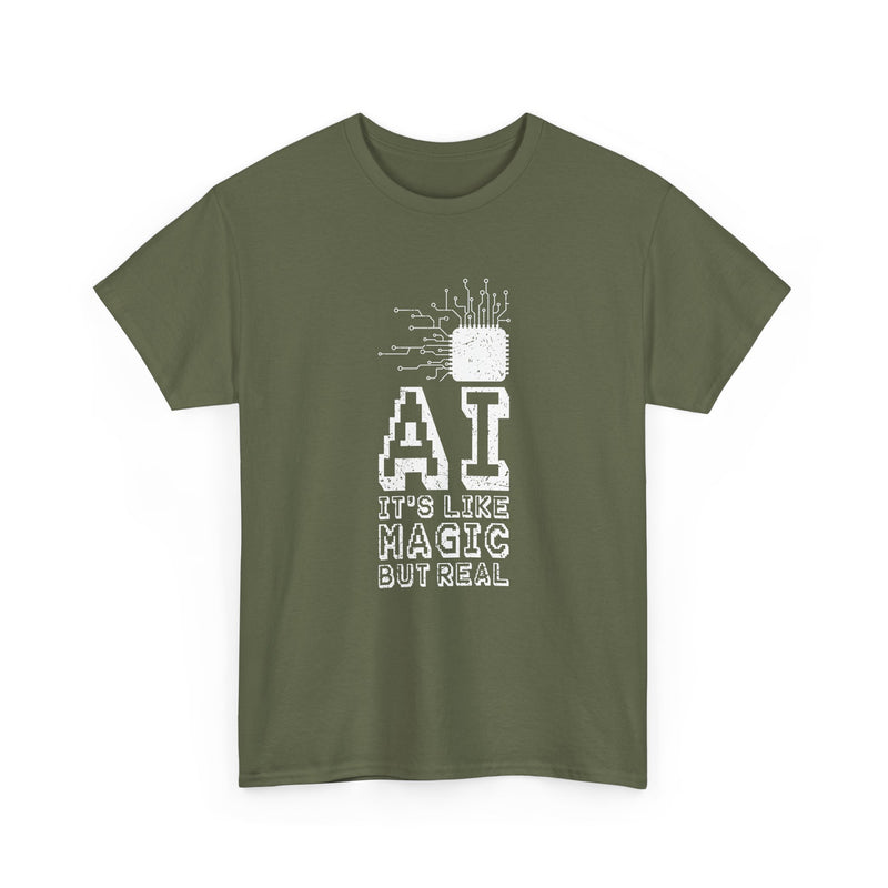 AI Like Magic But Real -  Unisex Regular Crewneck T-Shirt
