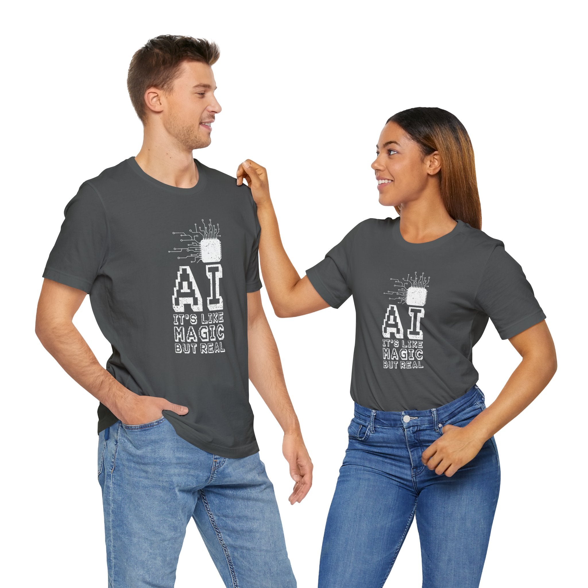 AI Like Magic But Real - Premium Unisex Crewneck T-Shirt