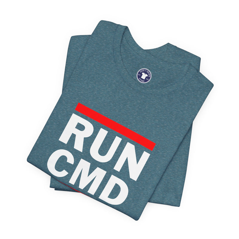 Run CMD C - IT Shirt - Funny Coder Shirt - MS-Dos - Premium Unisex Crewneck T-shirt