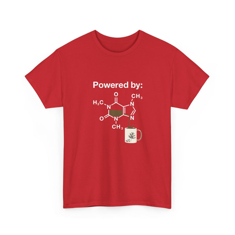 Powered By Caffeine Chemistry T-Shirt - Science Shirt - Regular Unisex Crewneck T-Shirt