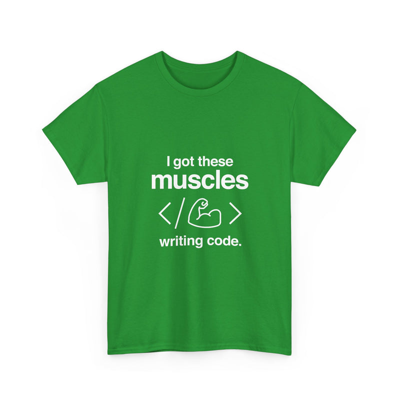 Coding Muscle T-shirt, Programmer Humor Tee, Geek T-Shirt, Nerd Shirt, Tech Gift, Developer Shirt, Funny Coding Apparel, Programmer Present
