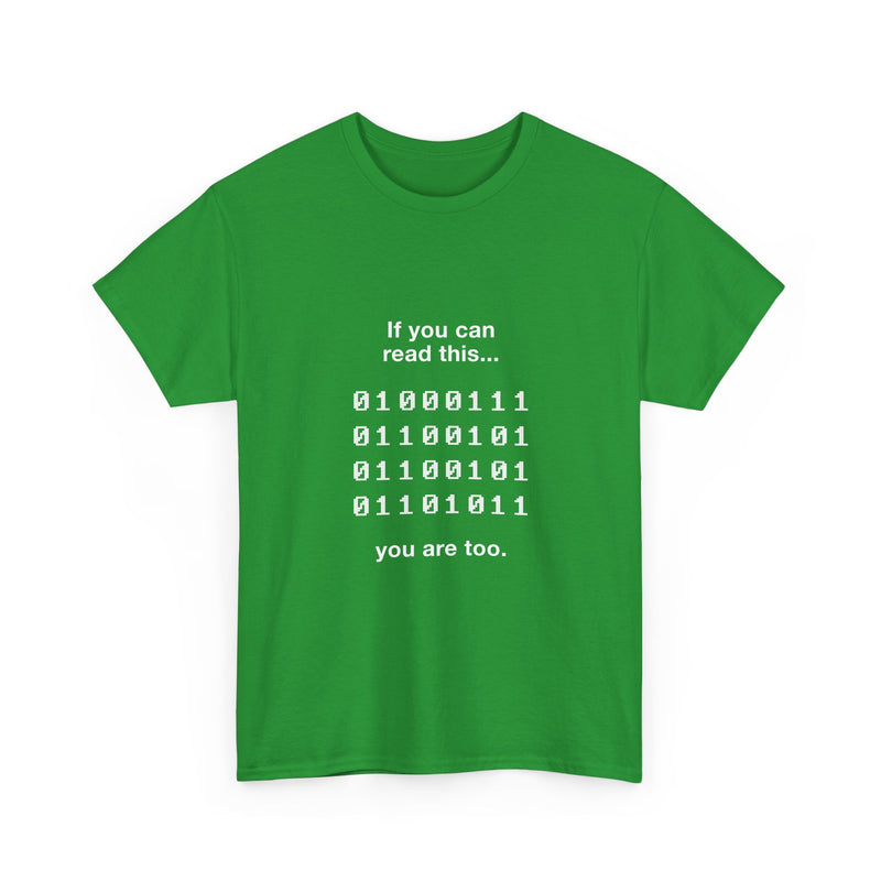 Geek T-Shirt, Nerd Shirt, Binary Code Tee, Programmer Gift, Coding Humor Shirt, Tech Enthusiast Apparel, Funny Computer Tee