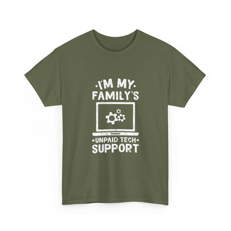 Tech Support T-Shirt, Geek T-Shirt, Nerd Shirt, Family Humor Tee, IT Support Gift, Unpaid Tech Help Shirt, Funny Techie Apparel