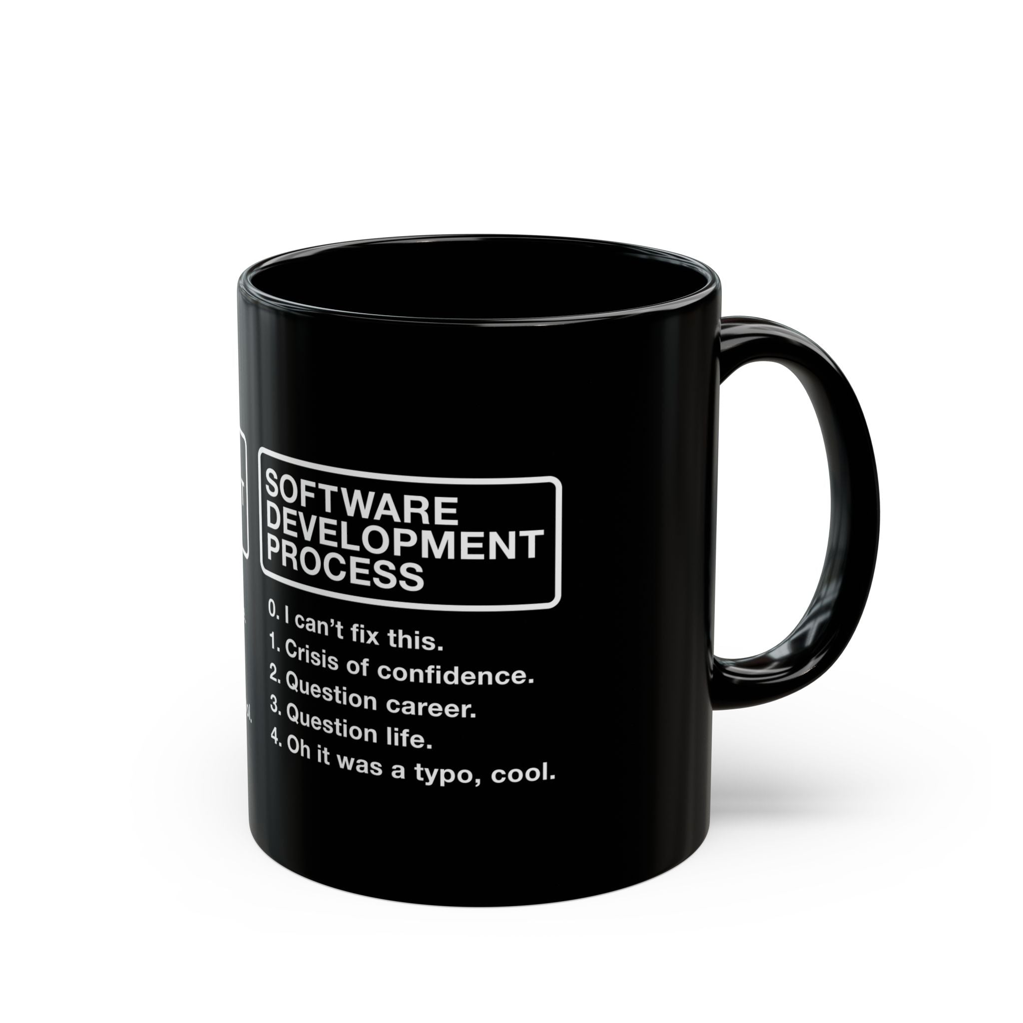 Software Development Process - Black Glossy Mug