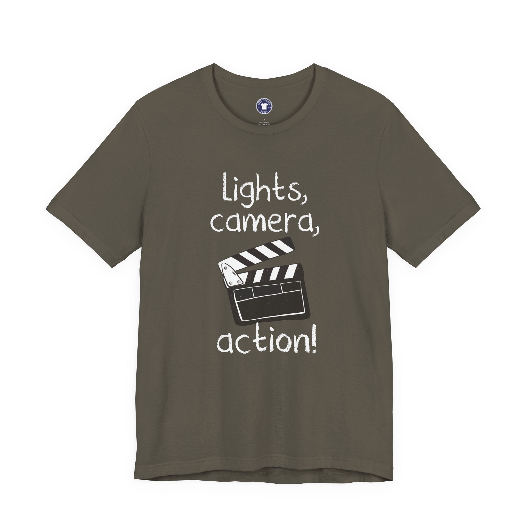 Lights Camera Action - Premium Unisex Crewneck T-Shirt