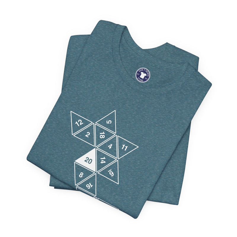 20 Sided Roll Playing Die - Premium Unisex Crewneck T-Shirt