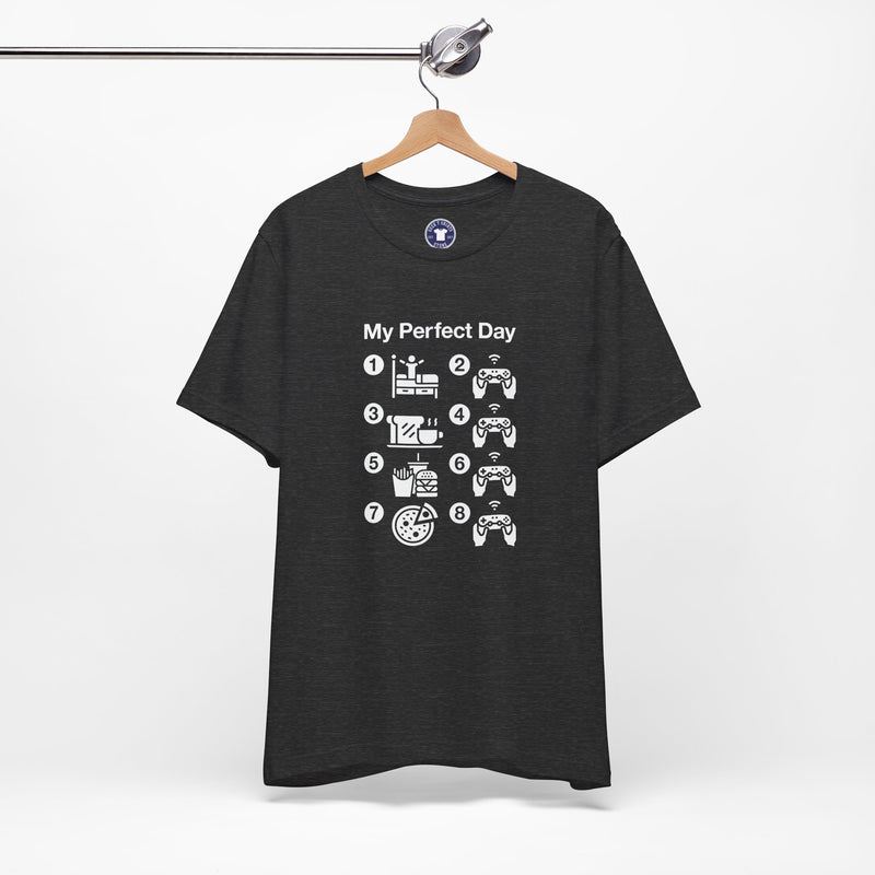 My Perfect Day Gaming - Premium Unisex Crewneck T-Shirt