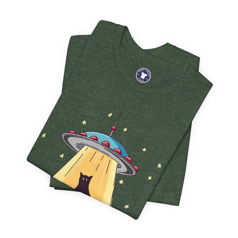 Cat Ufo Abduction - Ufo Shirt - Premium Unisex Crewneck T-Shirt