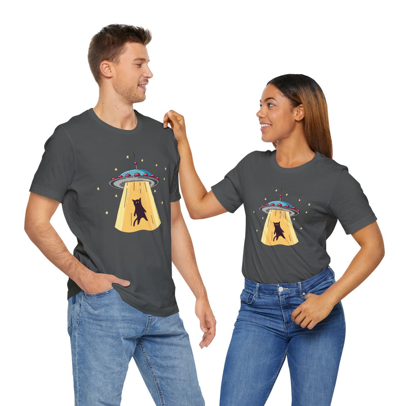 Cat Ufo Abduction - Ufo Shirt - Premium Unisex Crewneck T-Shirt