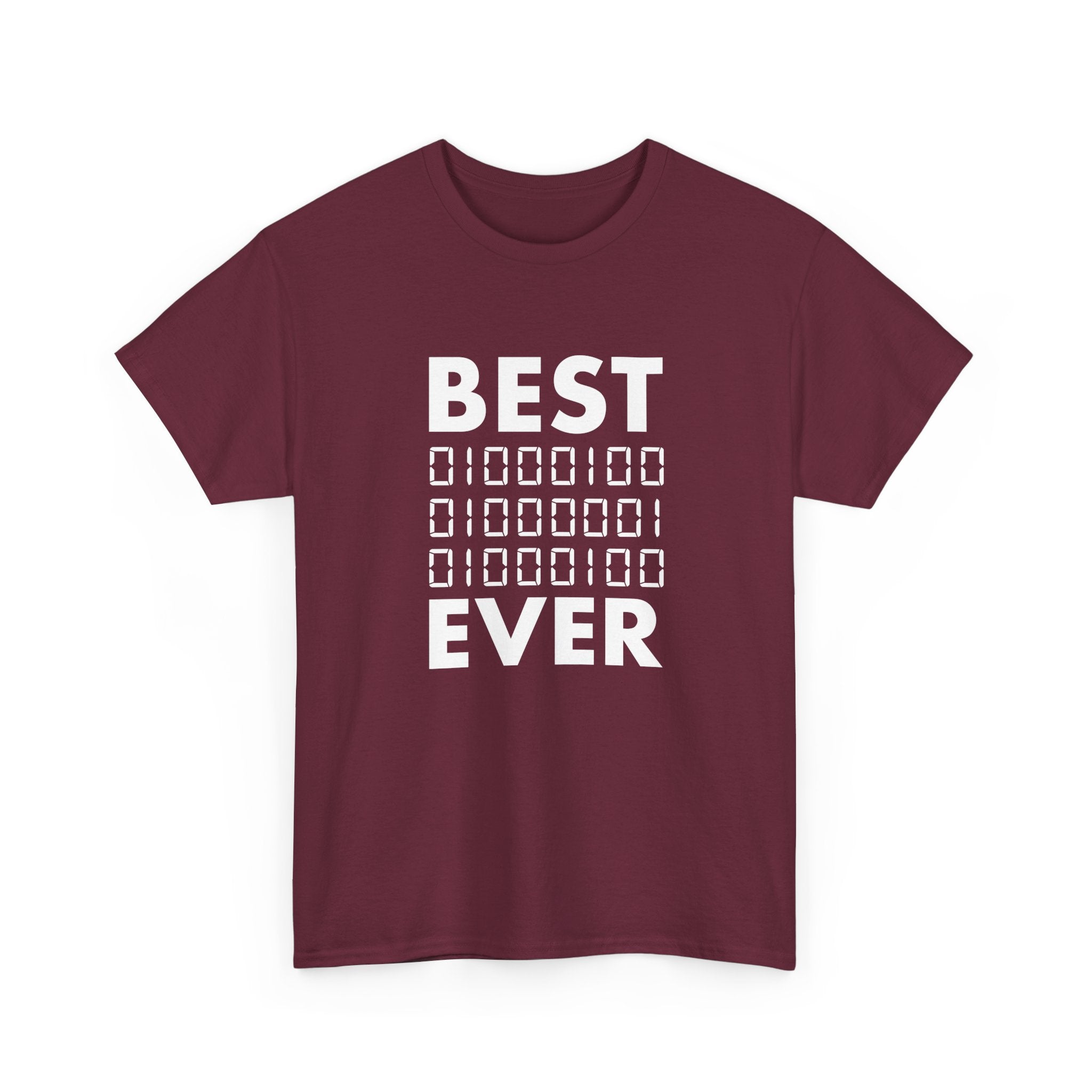 Best Dad Ever In Binary Code - Regular Unisex Crewneck T-Shirt