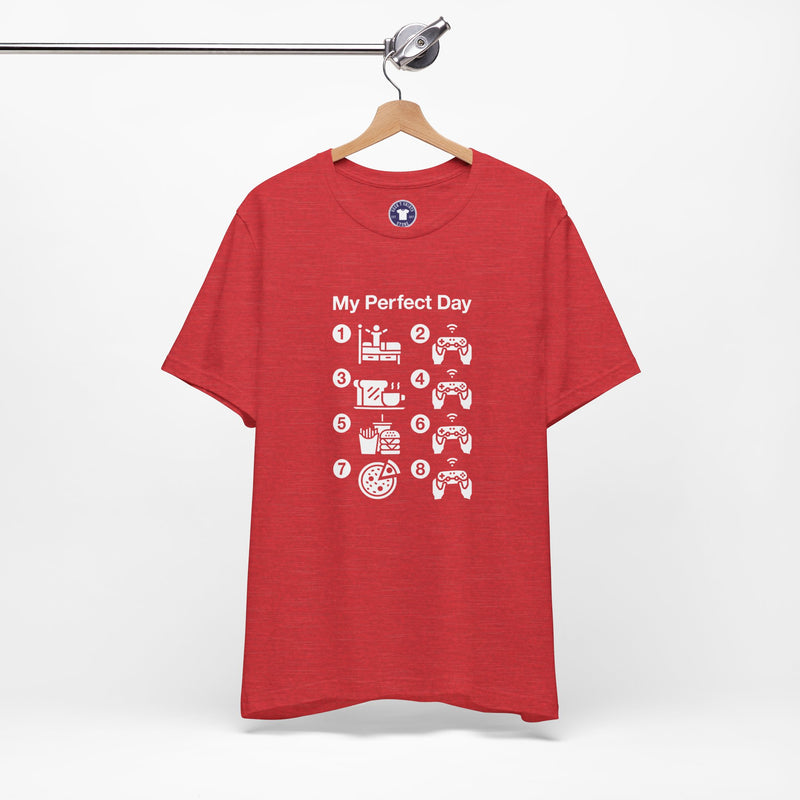 My Perfect Day Gaming - Premium Unisex Crewneck T-Shirt