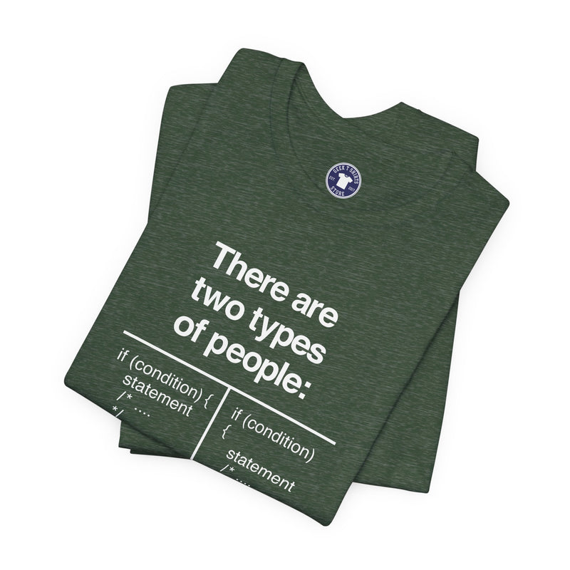 There Are Two Types Of People - Code Shirt - Premium Unisex Crewneck T-Shirt