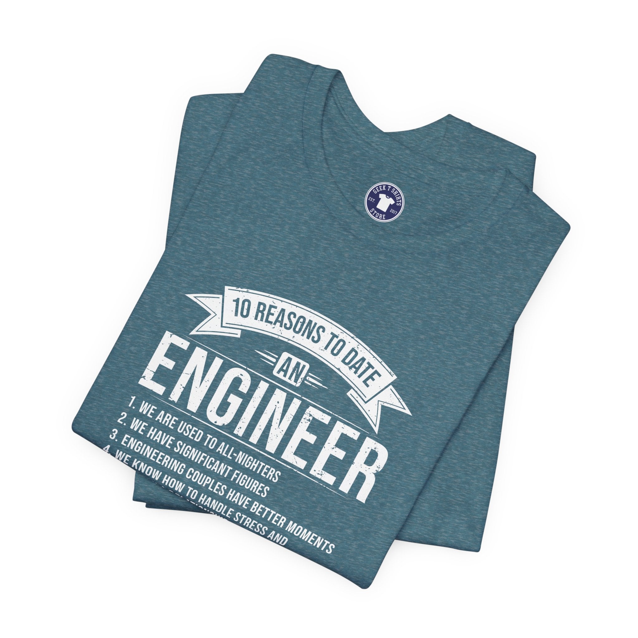 10 Reasons To Date An Engineer Funny Engineering - Premium Unisex Crewneck T-Shirt