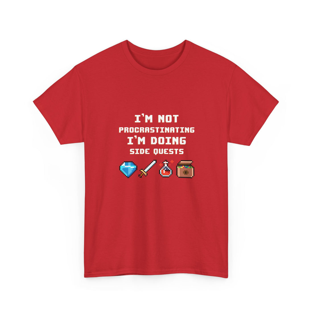 I'm Not Procrastinating T-Shirt, Gamer Tee, Side Quest Shirt, Geek T-Shirt, Nerd Shirt, Video Game Humor, Pixel Art Gift, Casual Wear