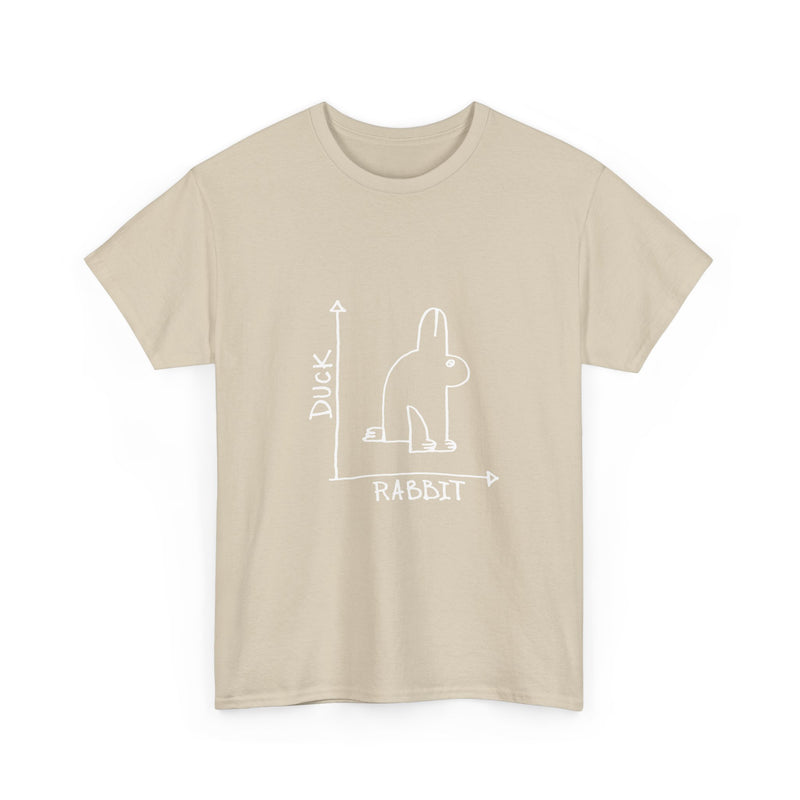 Duck Rabbit Illusion T-Shirt, Optical Illusion Tee, Geek T-Shirt, Nerd Shirt, Funny Animal Puzzle Top, Unique Gift for Art Fans