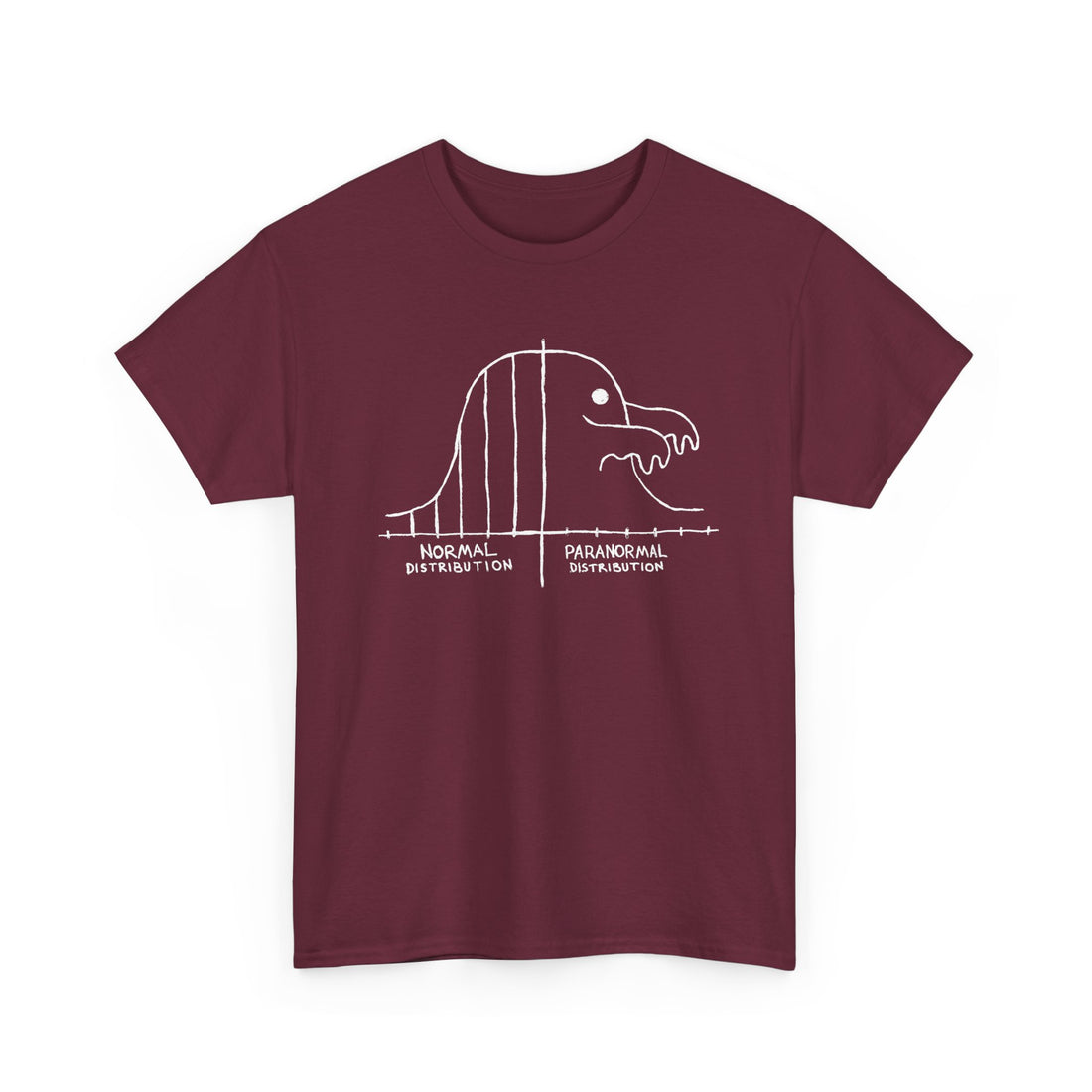 Math Statistics Paranormal Distribution Ghost - Regular Unisex Crewneck T-Shirt