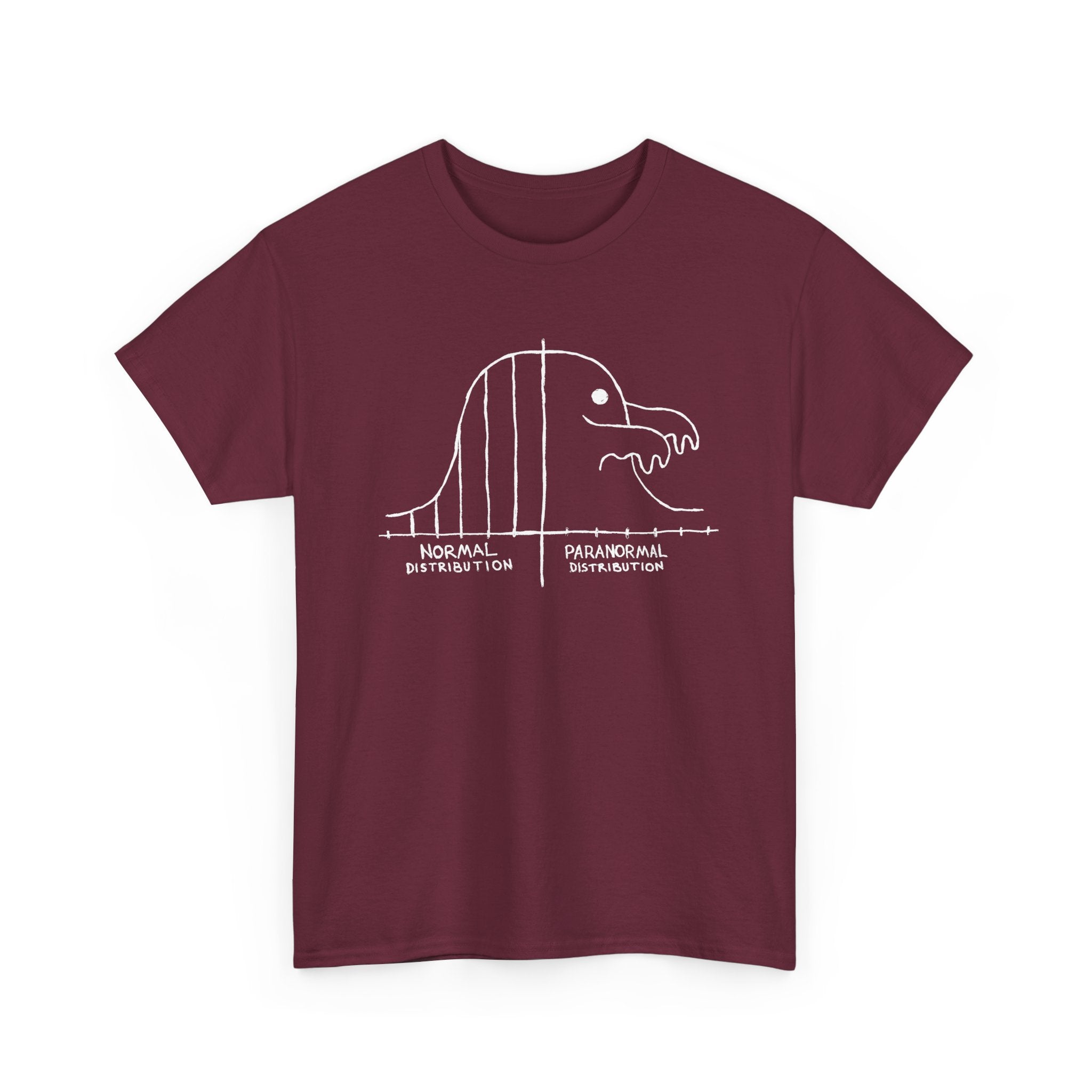 Math Statistics Paranormal Distribution Ghost -  Unisex Crewneck T-Shirt