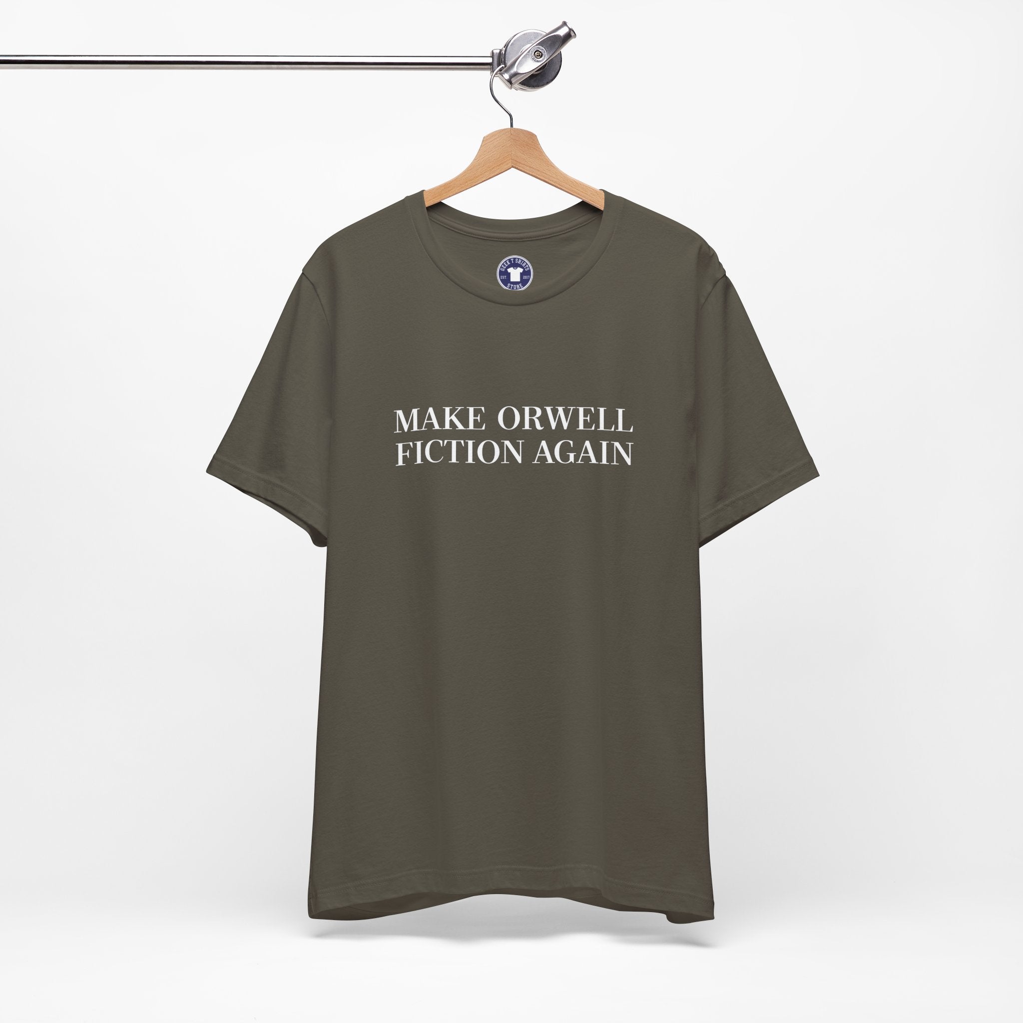 Make Orwell Fiction Again - Premium Unisex Crewneck T-Shirt