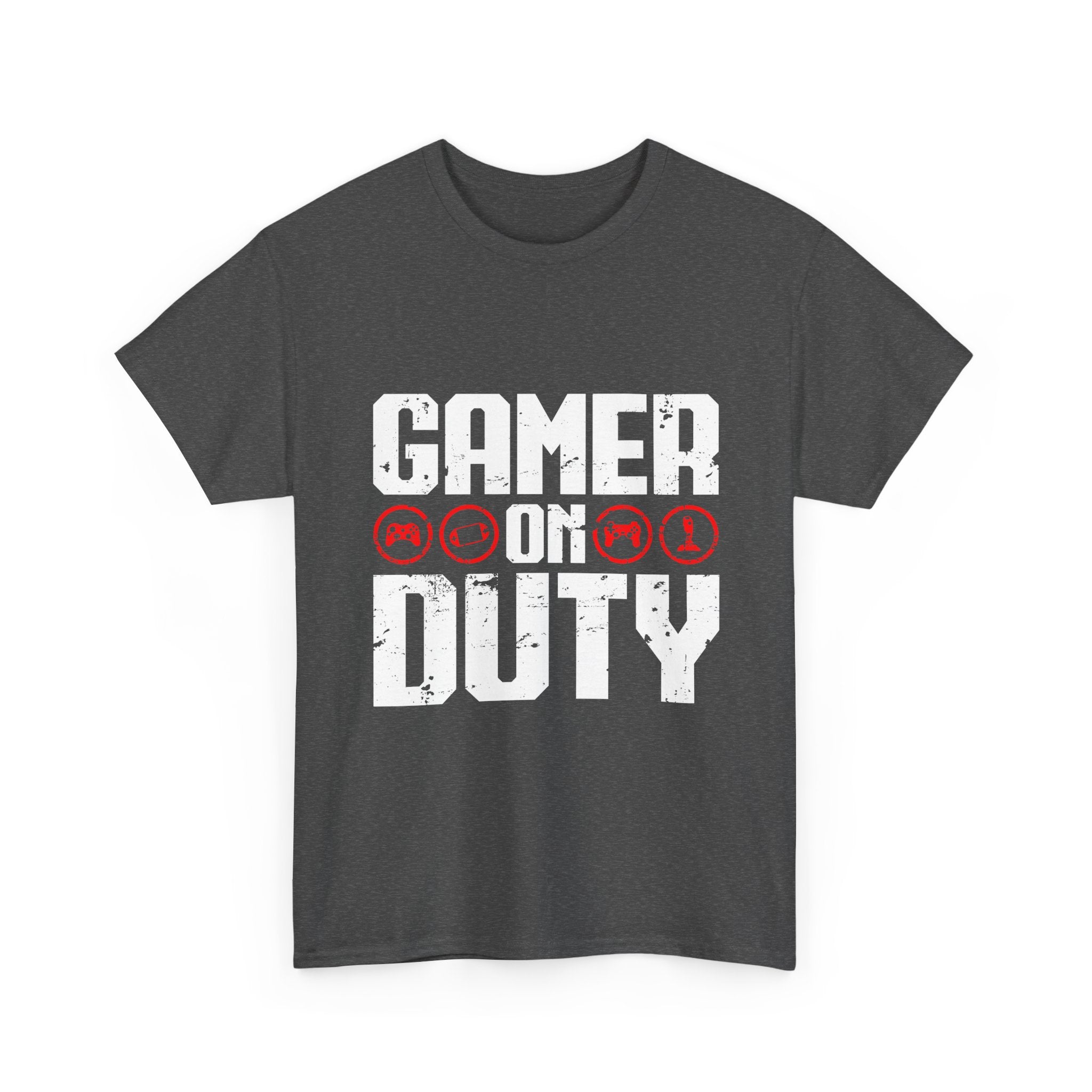Gamer On Duty T-Shirt - Funny Video Game Lover Gift - Regular Unisex Crewneck T-Shirt