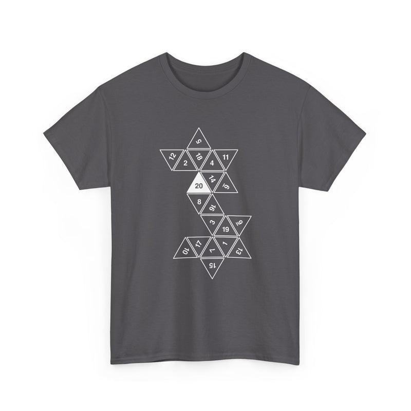 20 Sided Roll Playing Die - Regular Unisex Crewneck T-Shirt