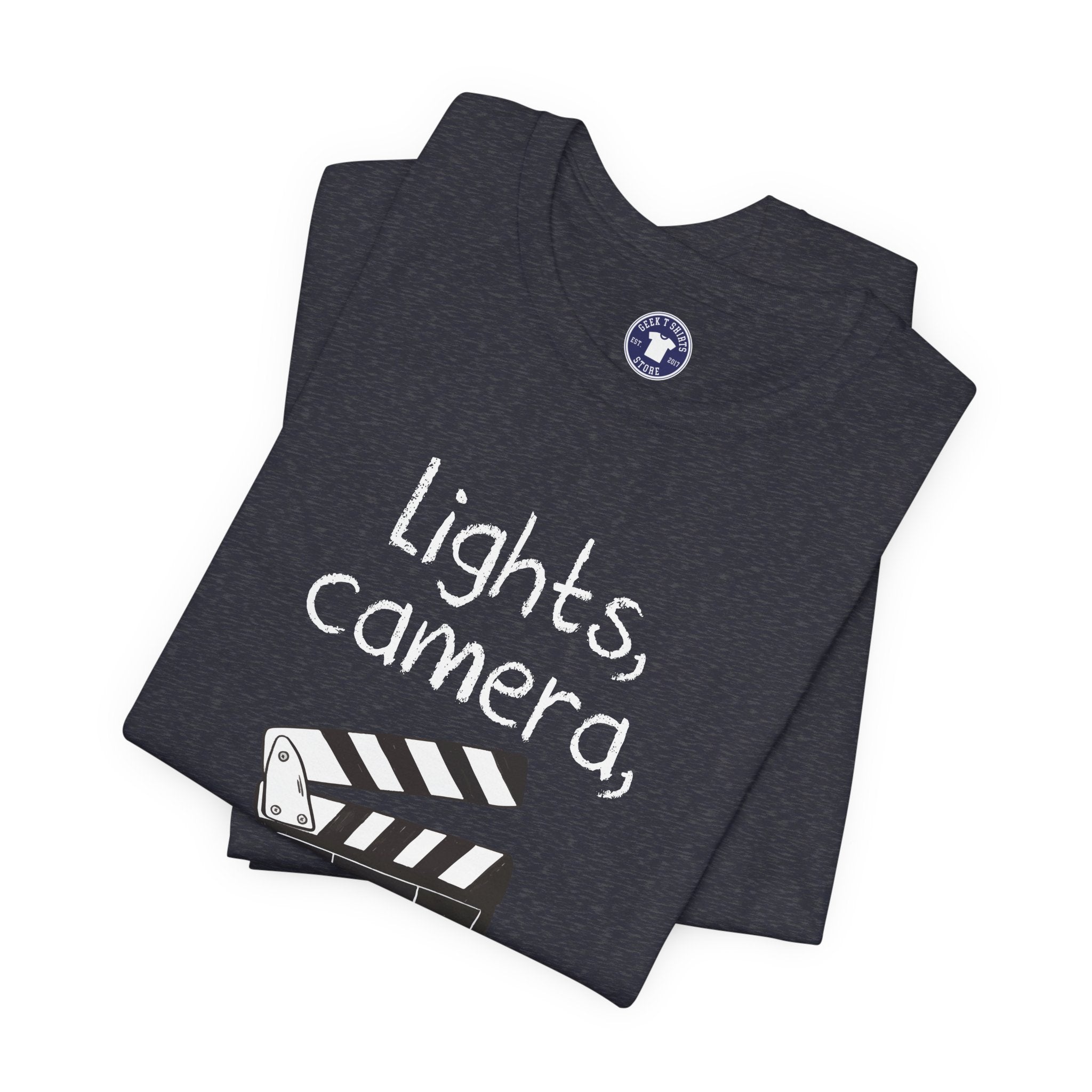 Lights Camera Action - Premium Unisex Crewneck T-Shirt