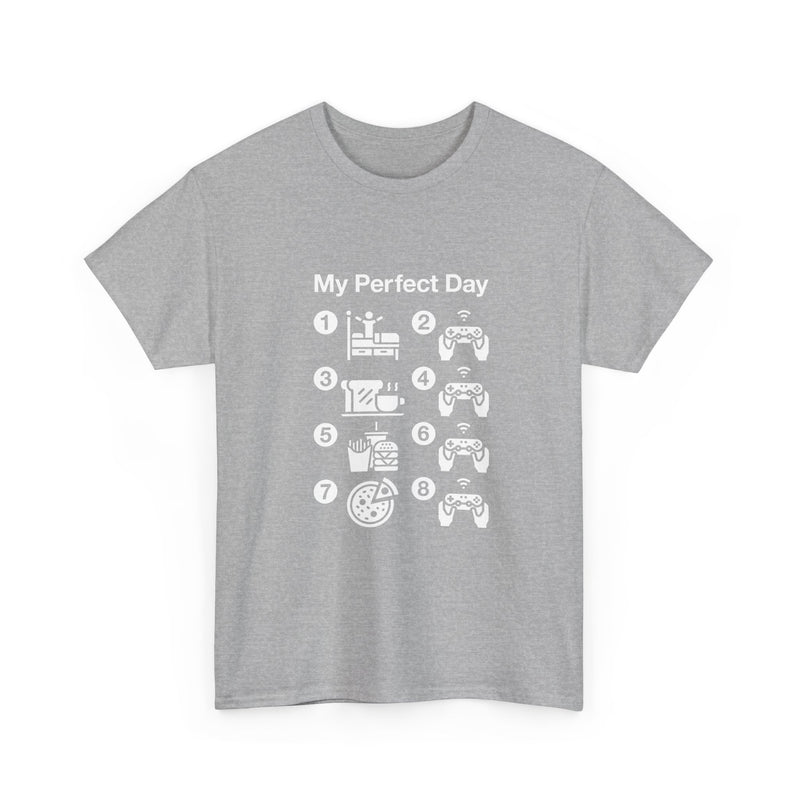 My Perfect Day T-shirt, Gamer Life Shirt, Funny Gaming Tee, Snack Lover Gift, Geek T-Shirt, Nerd Shirt, Video Game Humor Apparel