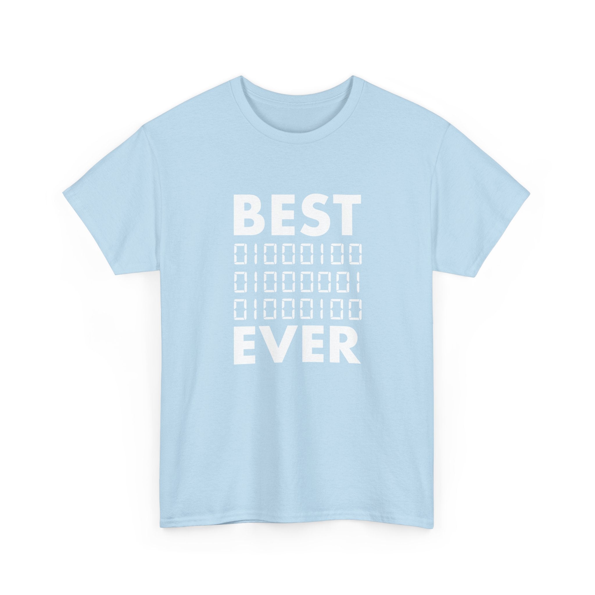 Best Dad Ever In Binary Code - Regular Unisex Crewneck T-Shirt
