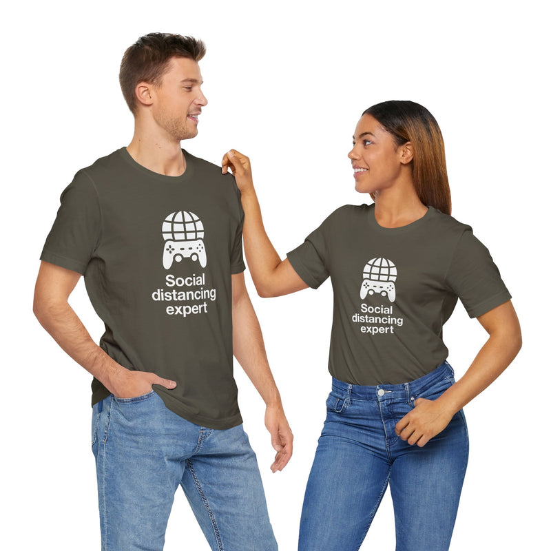 Social Distancing Expert - Premium Unisex Crewneck T-Shirt