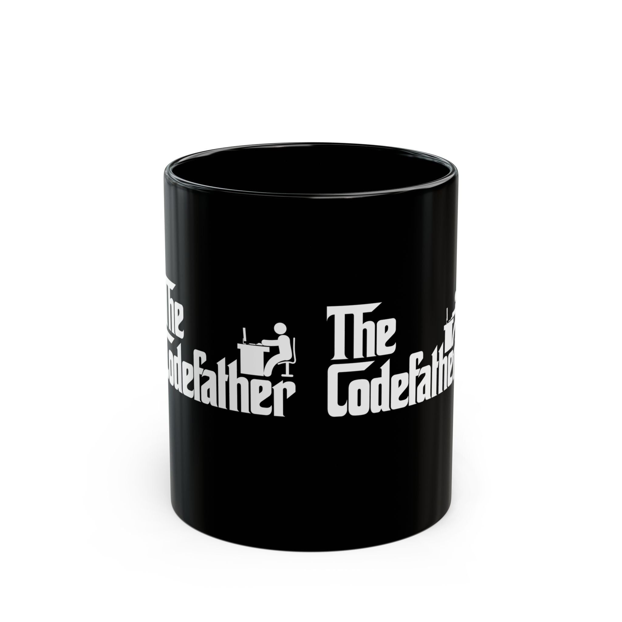The Code Father - Programmer Coder Dad - Black Glossy Mug