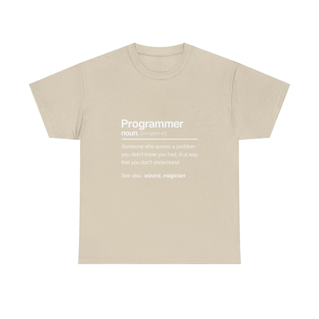 Programmer Definition T-shirt, Geek T-Shirt, Nerd Shirt, Coding Humor Tee, IT Gift, Tech Lover Apparel, Funny Programmer Shirt