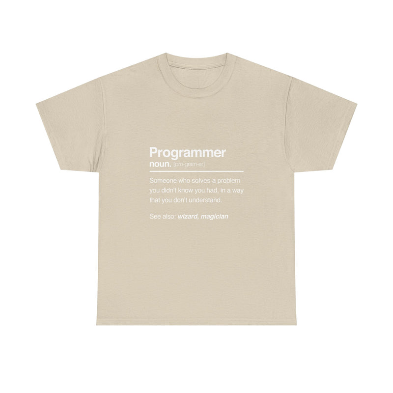 Programmer Definition T-shirt, Geek T-Shirt, Nerd Shirt, Coding Humor Tee, IT Gift, Tech Lover Apparel, Funny Programmer Shirt