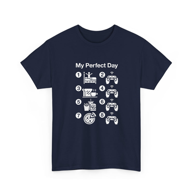 My Perfect Day Gaming - Regular Unisex Crewneck T-Shirt