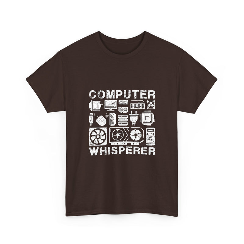 Computer Whisperer T-Shirt, Geek T-Shirt, Nerd Shirt, Tech Lover Tee, Programmer Gift, Retro Computer Parts Art, Electronics Enthusiast Top