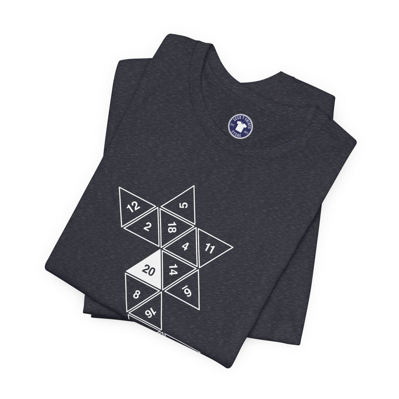 20 Sided Roll Playing Die - Premium Unisex Crewneck T-Shirt