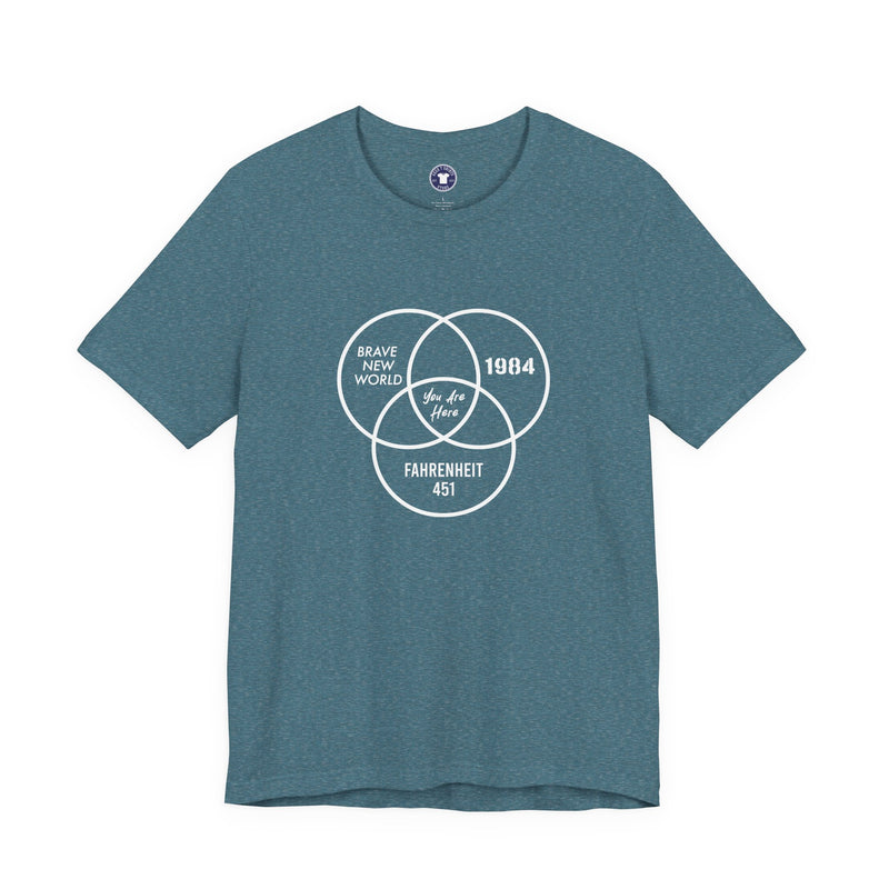 You Are Here - Dystopian Books - Premium Unisex Crewneck T-Shirt