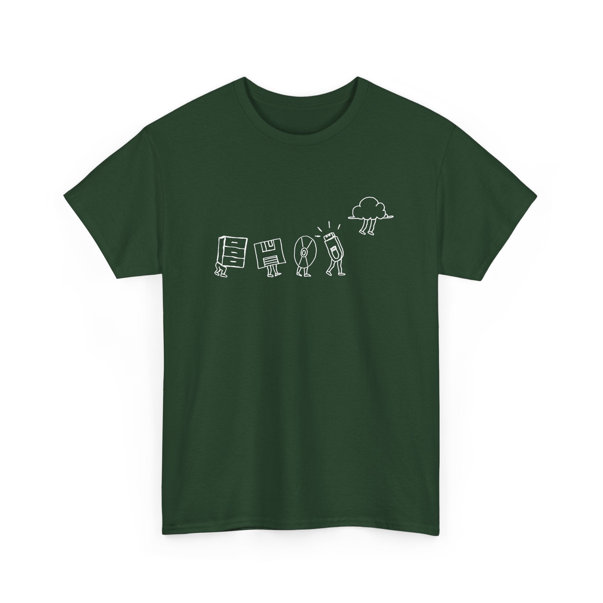 Computer Storage Evolution Cloud - It Coding -  Unisex Crewneck T-Shirt
