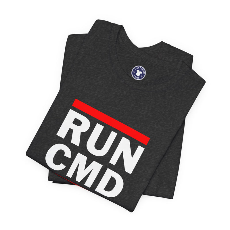 Run CMD C - IT Shirt - Funny Coder Shirt - MS-Dos - Premium Unisex Crewneck T-shirt
