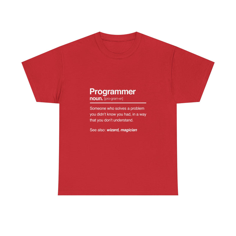 Programmer Definition T-shirt, Geek T-Shirt, Nerd Shirt, Coding Humor Tee, IT Gift, Tech Lover Apparel, Funny Programmer Shirt