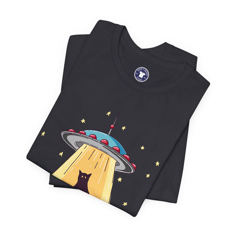 Cat Ufo Abduction - Ufo Shirt - Premium Unisex Crewneck T-Shirt