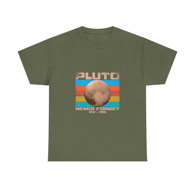 Pluto Never Forget T-Shirt, Retro Vintage Planet Tee, Space Lover Gift, Geek T-Shirt, Nerd Shirt, Astronomy Art Shirt, Solar System Top