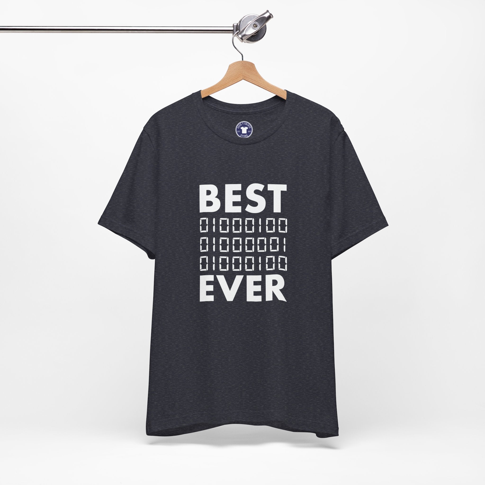 Best Dad Ever In Binary Code - Premium Unisex Crewneck T-Shirt