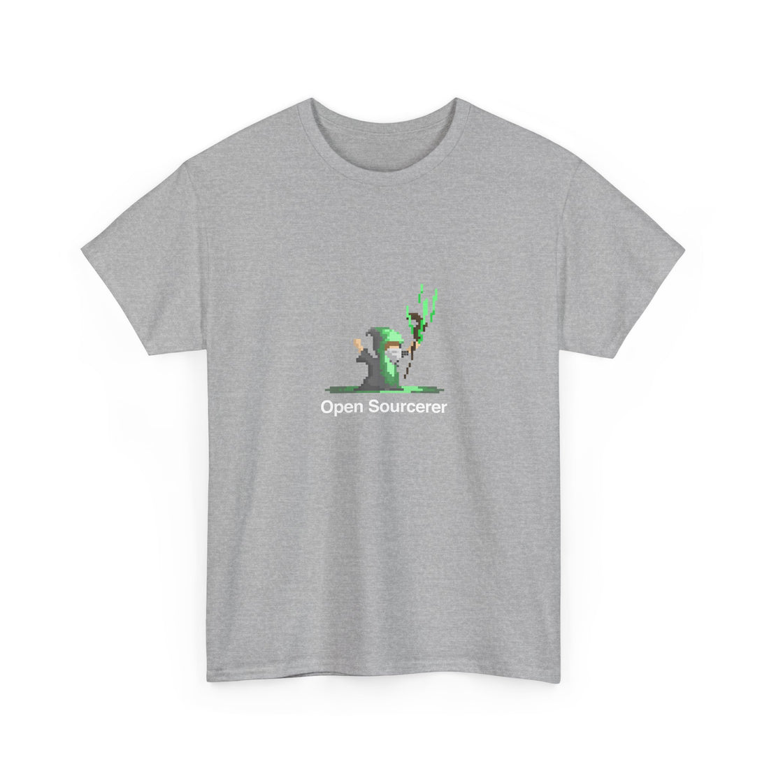 Open Sourcerer Geek T-Shirt, Nerd Shirt, Pixel Art Mage Tee, Retro Gaming Shirt, Programmer Gift, Tech Humor Top, Coding Wizard Tee
