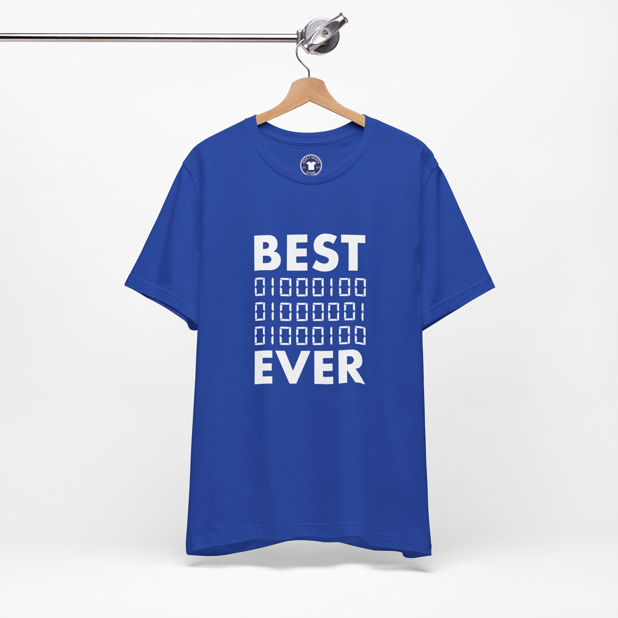 Best Dad Ever In Binary Code - Premium Unisex Crewneck T-Shirt