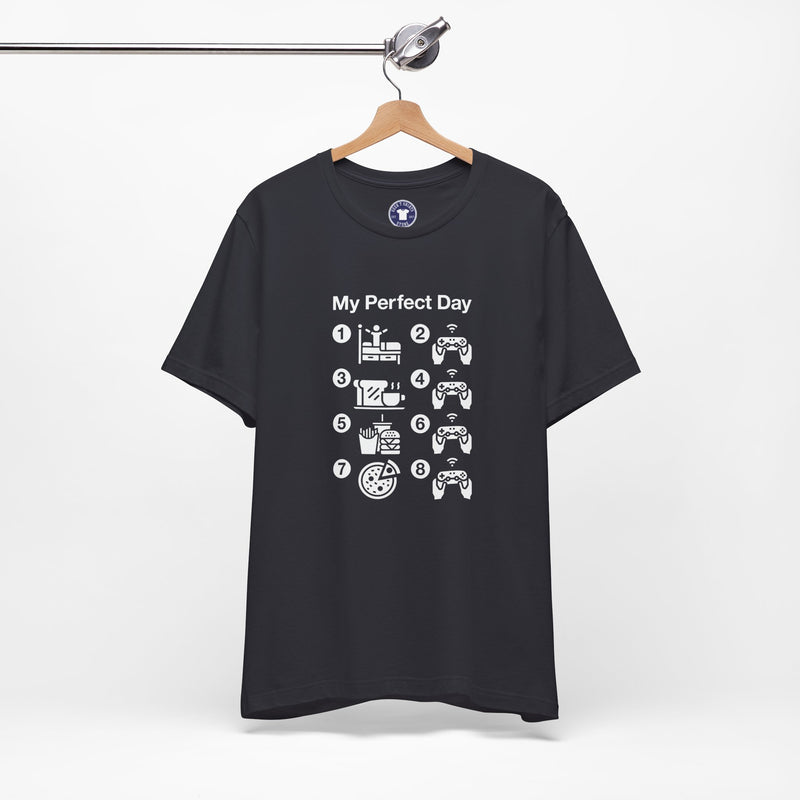 My Perfect Day Gaming - Premium Unisex Crewneck T-Shirt