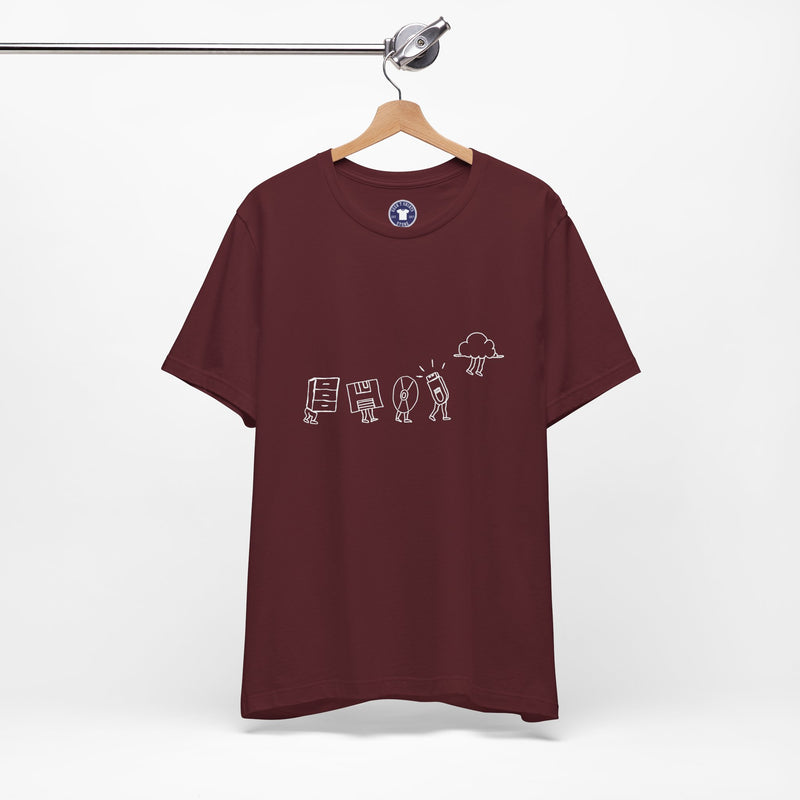 Computer Storage Evolution Cloud - It Coding - Regular Unisex Crewneck T-Shirt